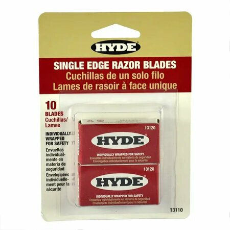 HYDE 10 Single-Edge Razor Blades, PK 10 13110
